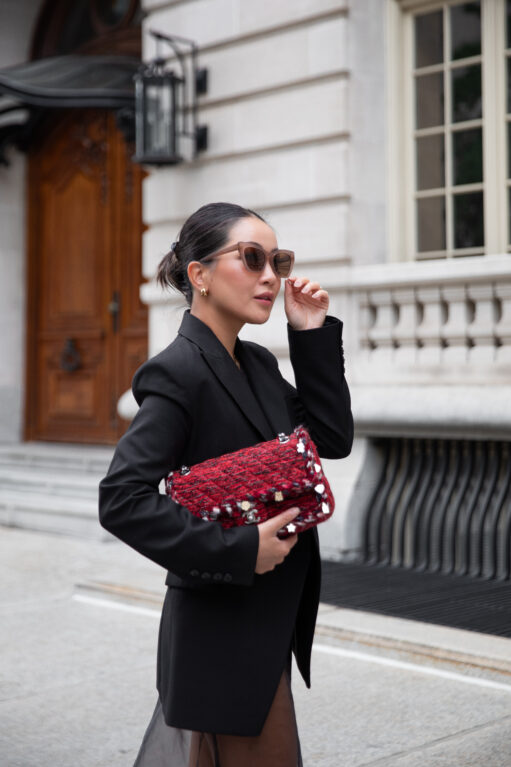 Sheer Skirt + One of the Best Tailored Blazers